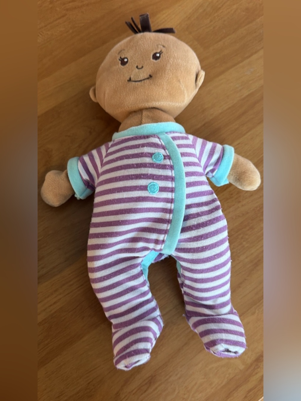 Plush Stella Baby Doll with Floral Bottle - Purple Stripe - Picture 2 of 2
